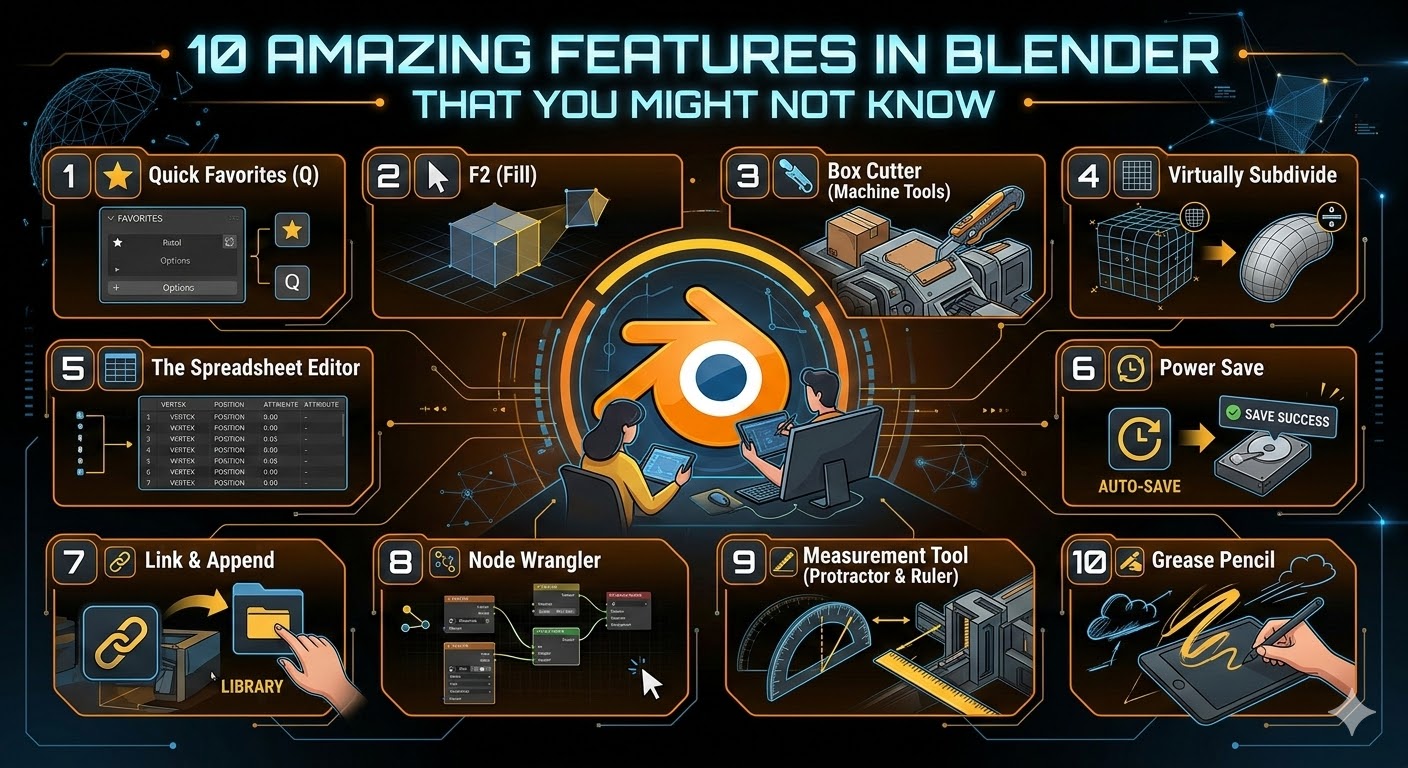 10 ฟีเจอร์เด็ดใน Blender ที่คุณอาจไม่รู้