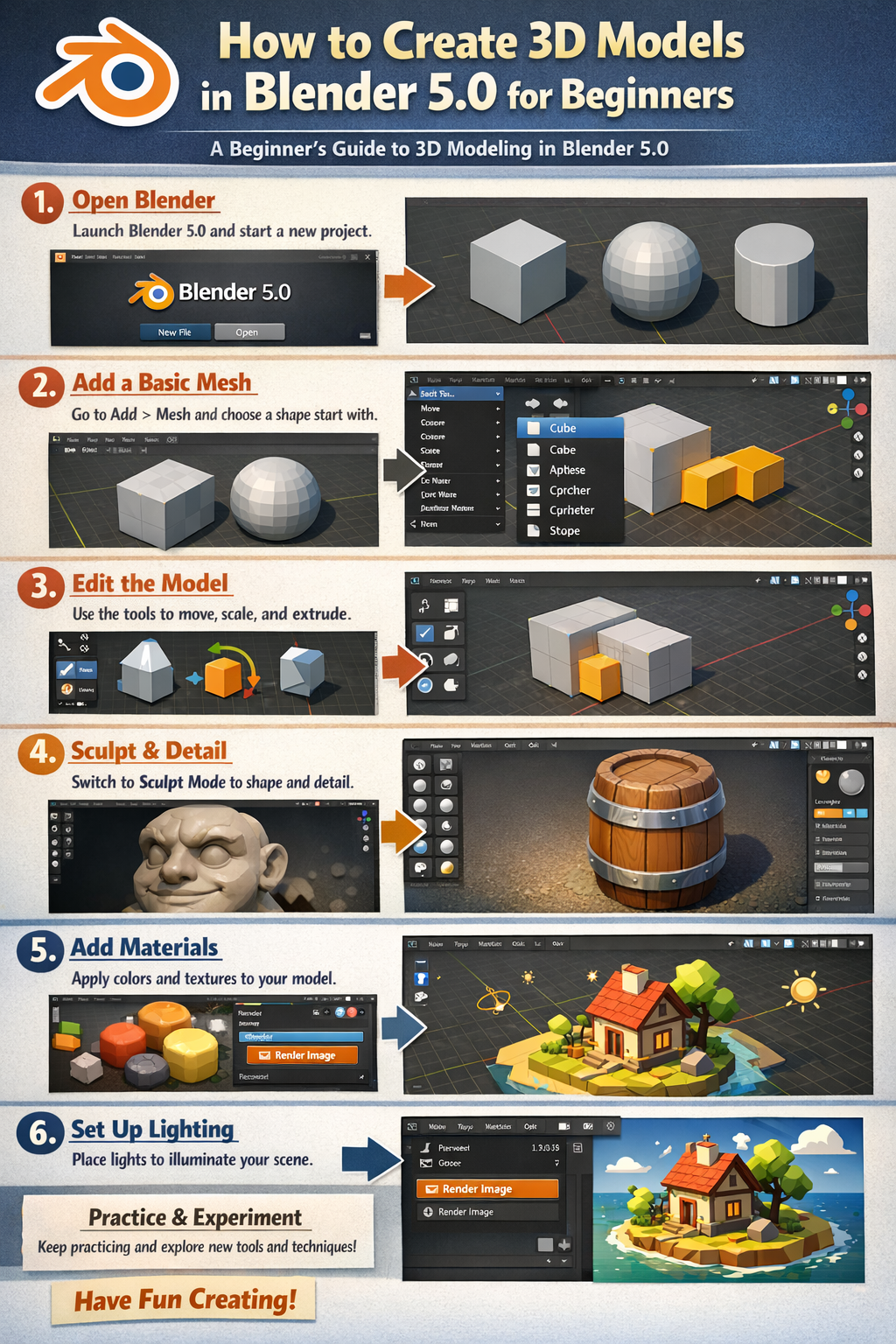 Blender มือใหม่ วิธีปั้นโมเดล 3D