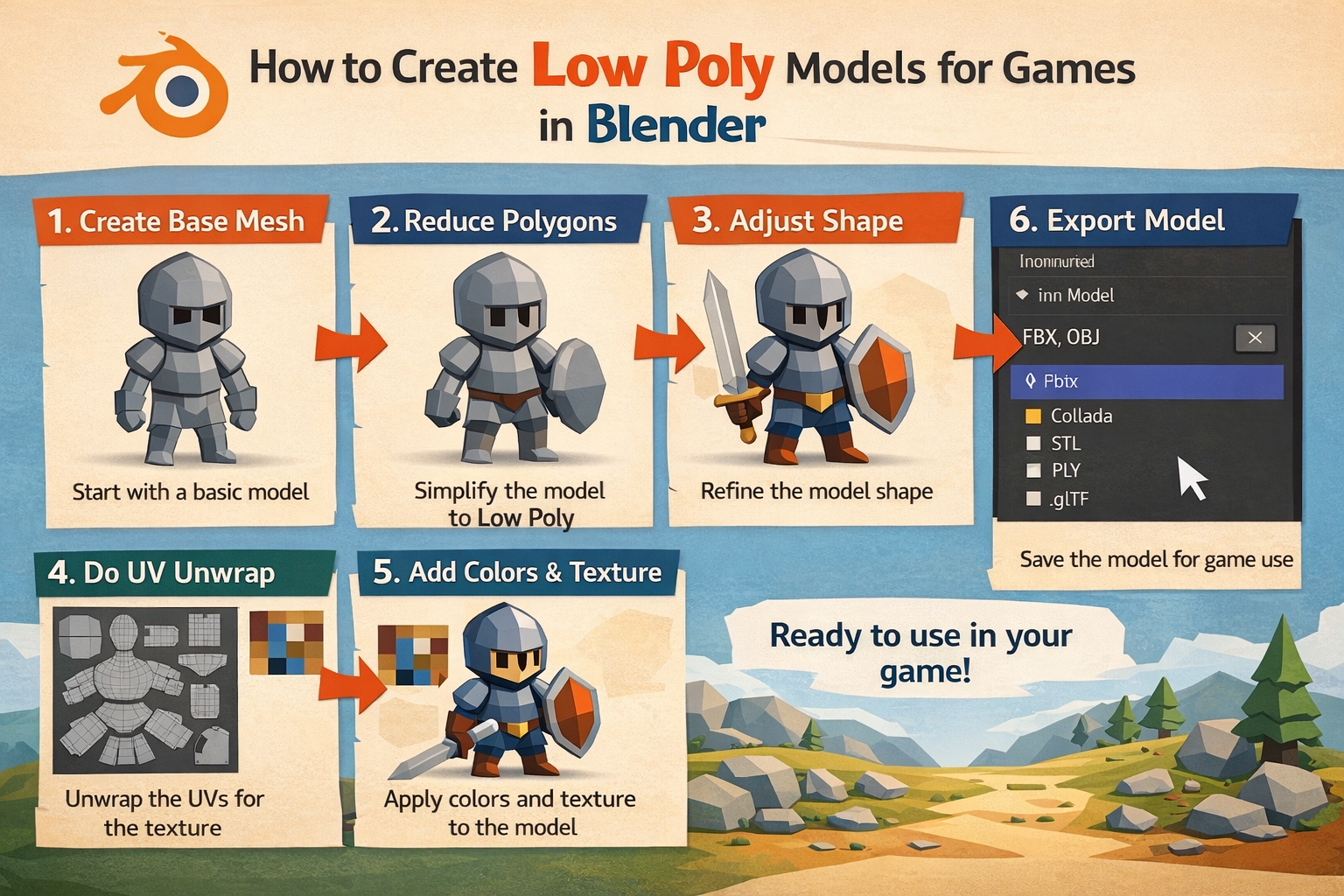 วิธีสร้างโมเดล Low Poly สำหรับเกมที่น้อยคนจะรู้